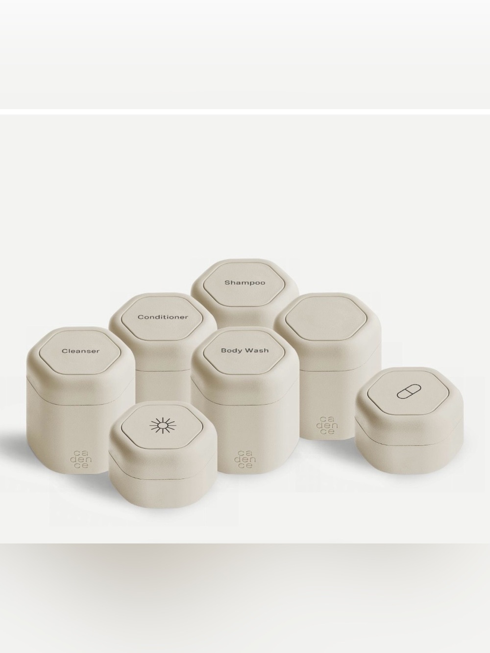 Sand Refillable Bath & Body Canisters - Set for Shampoo, Conditioner, Body Wash